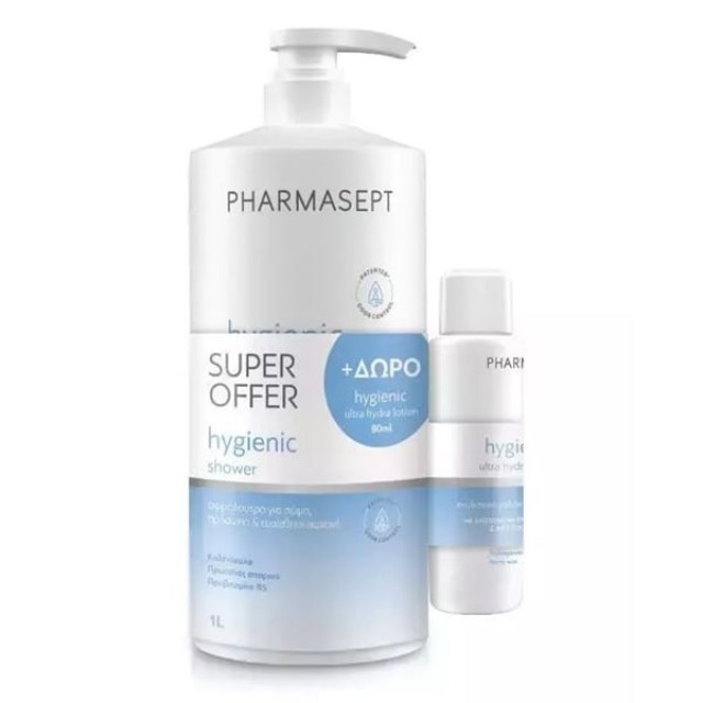 Pharmasept Promo Hygienic Shower 1lt & Δώρο Hygienic Ultra Hydra Lotion 80ml