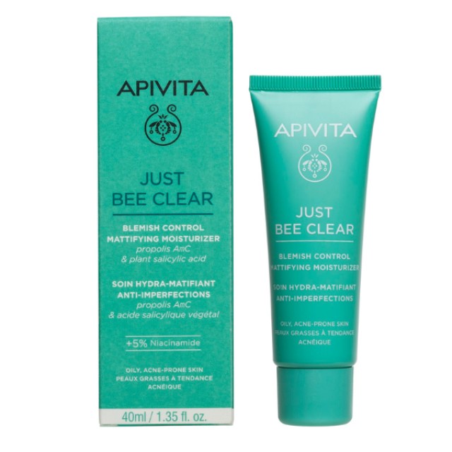 Apivita Just Bee Clear 200ml - Κρέμα Κατά των Ατελειών για Λιπαρή ή με Τάση Ακμής Επιδερμίδα