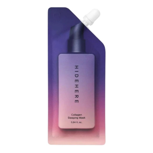 HIDEHERE Collagen Sleeping Mask 25ml - Μάσκα Νυκτός Αντιγήρανσης, Ενυδάτωσης & Λάμψης