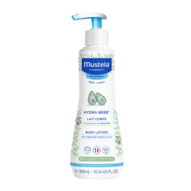 Mustela Hydra Bebe Body Lotion 300ml - Κρέμα Ενυδάτωσης Σώματος με Βιολογικό Αβοκάντο