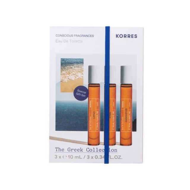 Korres The Greek Collection Eau De Toilette Set 3x10ml – Σετ Αρωμάτων Lefko, Kyma & Avgoustos