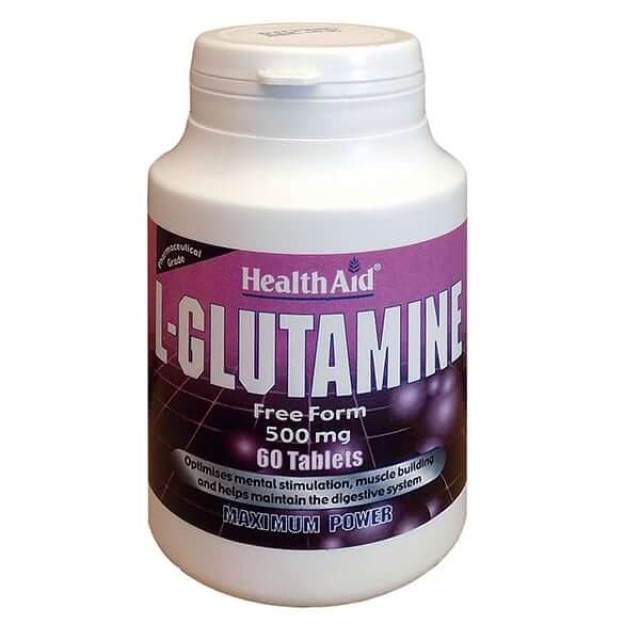 Health Aid L-Glutamine 500mg 60tabs – Συμπλήρωμα Διατροφής με Γλουταμίνη