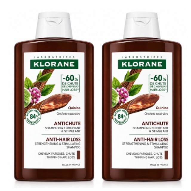 Klorane Quinine Shampoo για Ενδυνάμωση & Τριχόπτωση -50% στο 2ο Προϊόν 2x400ml
