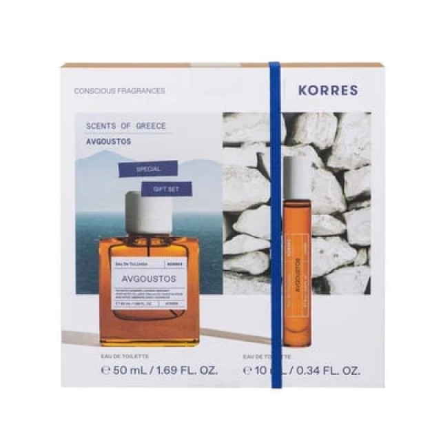 Korres Avgoustos Gift Set Eau De Toilette 50ml & Eau De Toilette 10ml – Σετ Αρώματος
