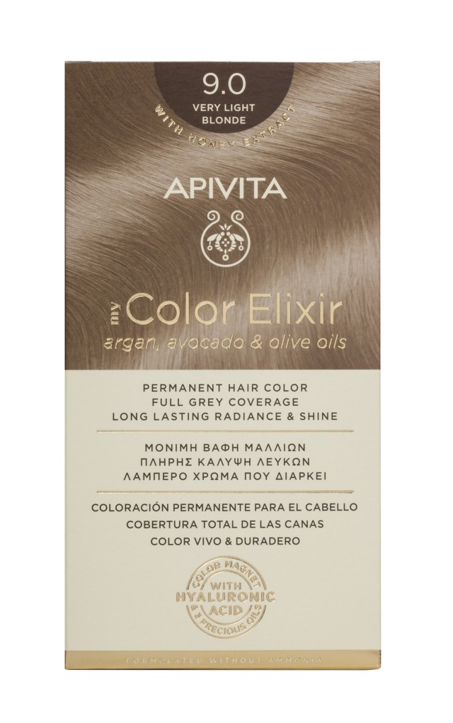 Apivita My Color Elixir – Βαφή μαλλιών χωρίς αμμωνία - 9.0 (Ξανθό πολύ ανοιχτό)