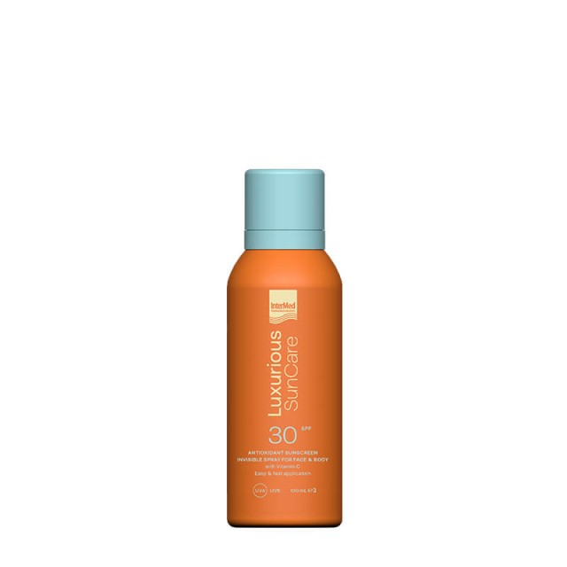 Intermed Luxurious Suncare Antioxidant Sunscreen Invisible Spray SPF30 100ml – Αντηλιακό Προσώπου & Σώματος Με Βιταμίνη C
