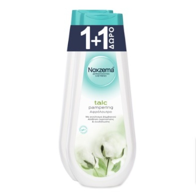 Noxzema Shower Cream Talc 750ml 1+1 Δώρο & Αφρόλουτρο Talc Pampering