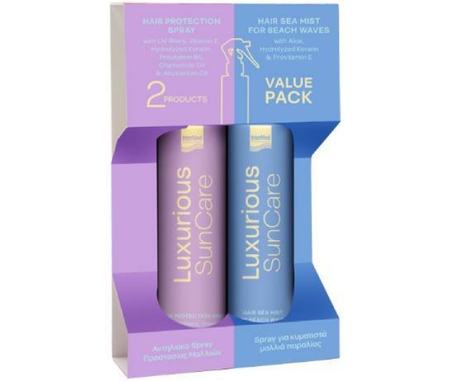 Intermed Luxurious Sun Care Value Pack Hair Protection Spray 200ml & Hair Sea Mist for Wavy Hair 200ml – Καλοκαιρινό Πακέτο Προστασίας Μαλλιών