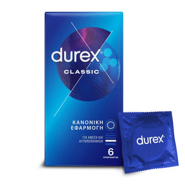 Durex Classic - Προφυλακτικά Κανονική Εφαρμογή 6τμχ.
