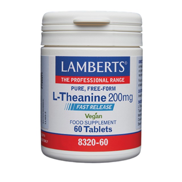 Lamberts L-Theanine 200mg 60 ταμπλέτες - Συμπλήρωμα Διατροφής Αμινοξέων