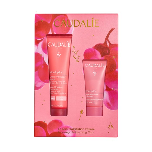 Caudalie VinoHydra Intensely Moisturizing Duo - Deep Hydration  Moisturizer 60 ml, Moisturizing Cleansing Gel 30 ml