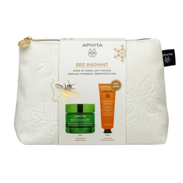 Apivita Promo Bee Radiant Routine - Αντιγηραντική Κρέμα Ελαφριάς Υφής 50ml με Δώρο Μάσκα Προσώπου Πορτοκάλι 50ml