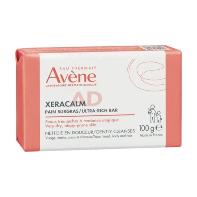 Avene XeraCalm AD Pain Surgras 100g - Υπερλιπαντική Στερεή Πλάκα