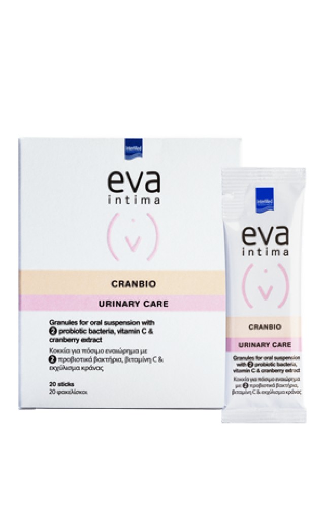 Eva Intima Cranbio 20 Sticks - Συμπλήρωμα Διατροφής Ουροποιητικού Συστήματος