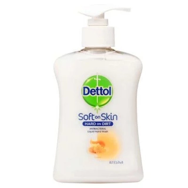 Dettol Soft on Skin 250ml - Αντιβακτηριδιακό Κρεμοσάπουνο με Μέλι