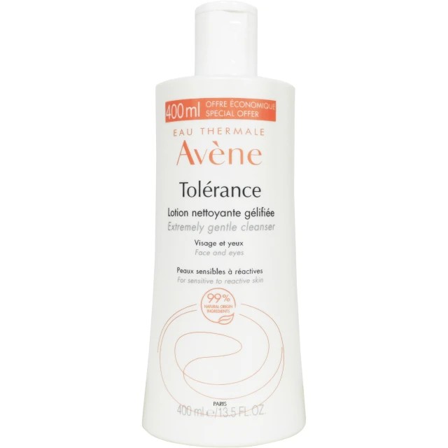 Avene Tolerance Extremely Gentle Cleanser Face & Eyes 400ml – Λοσιόν καθαρισμού και ντεμακιγιάζ για ευαίσθητο δέρμα