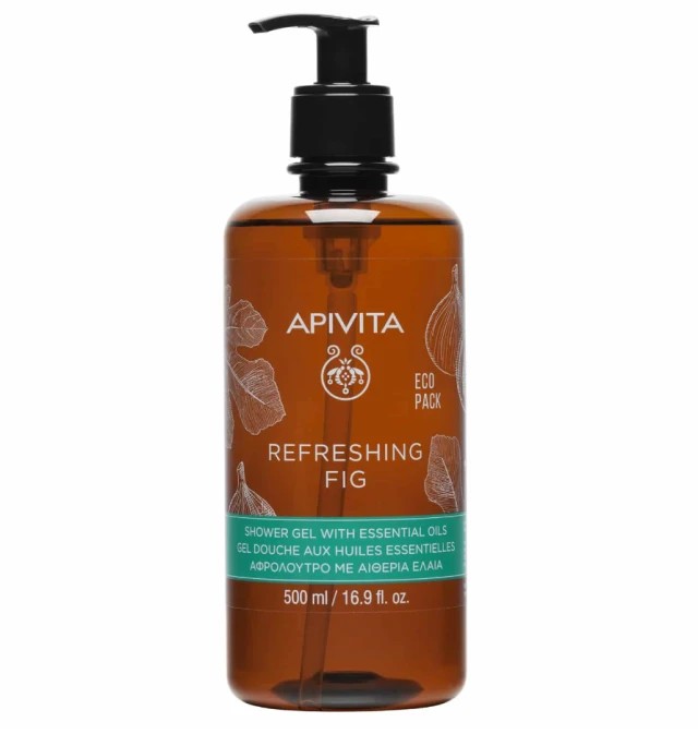 Apivita Refreshing Fig Shower Gel 500ml – Αφρόλουτρο με Αιθέρια Έλαια