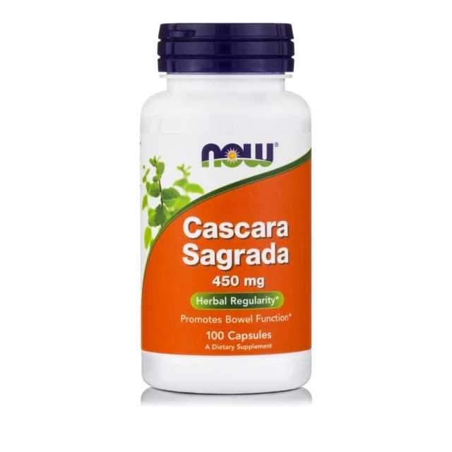 Now Foods Cascara Sagrada 450mg – 100 Φυτικές Κάψουλες