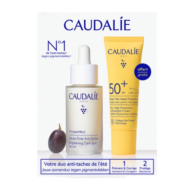 Caudalie Vinoperfect Dark Spot Correcting Summer Duo Serum 30ml & SPF50+ Αντηλιακή Κρέμα Προσώπου 20ml