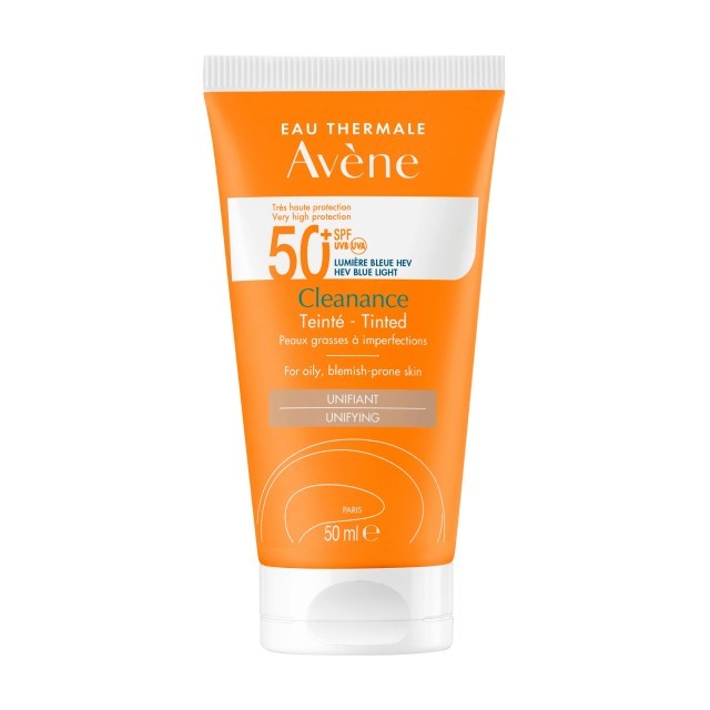 Avene Cleanance Tinted Cream SPF50+ 50ml -  Αντηλιακό Προσώπου με Χρώμα για Ευαίσθητο Λιπαρό Δέρμα