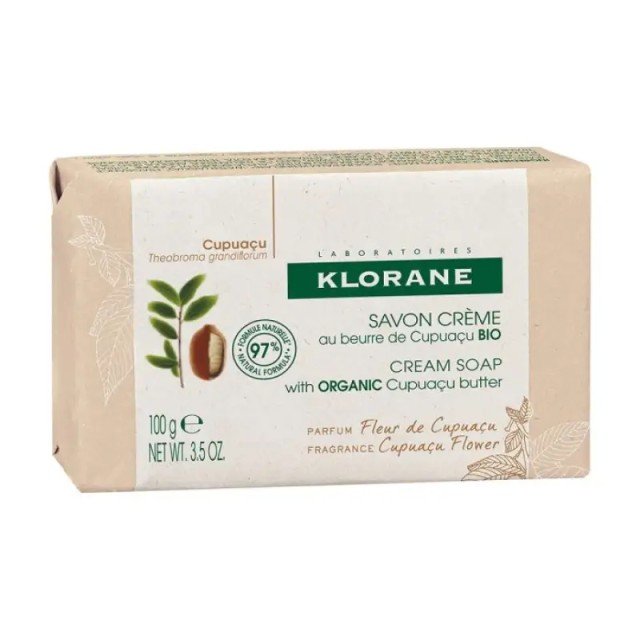 Klorane Cream Soap with Organic Cupuacu Butter 100gr - Κρεμώδες Σαπούνι με Οργανικό Βούτυρο & Άνθος Cupuacu