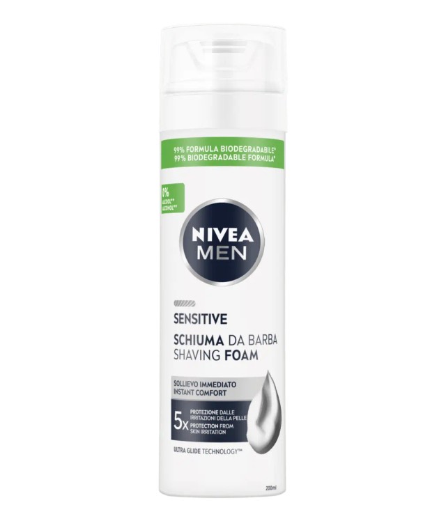 Nivea Sensitive Shaving Foam 200ml - Αφρός Ξυρίσματος