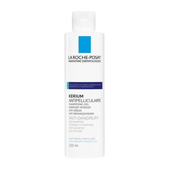 La Roche Posay Kerium Gel Shampoo 200ml – Σαμπουάν Κατά της Λιπαρής Πιτυρίδας με Μικροαπολεπιστική Δράση