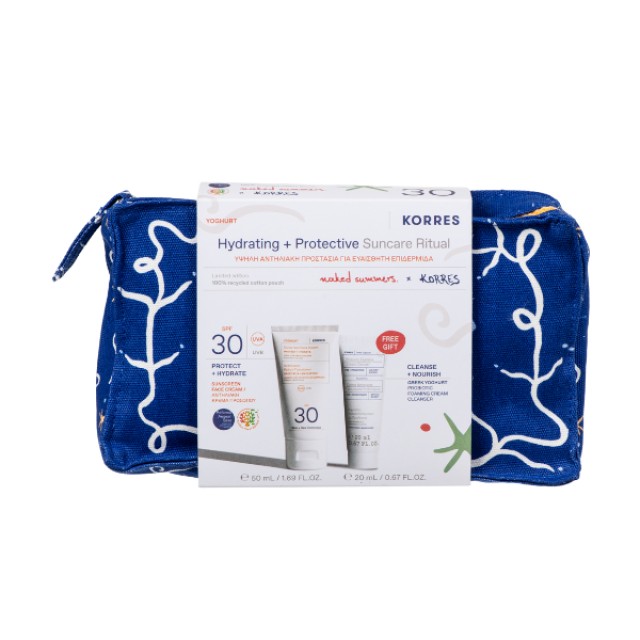 Korres Set Suncare Ritual Yoghurt Face Cream SPF30 50ml + Free Gift Probiotic Foaming Cleanser 20ml