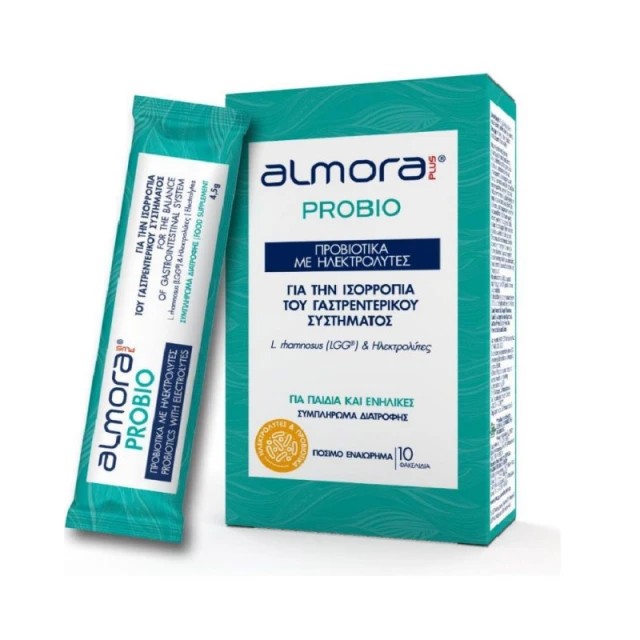 Elpen Almora Plus Probio - Προβιοτικά με Ηλεκτρολύτες 10 φακελίσκοι x 4.5 gr