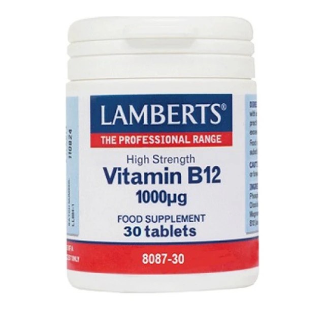 Lamberts Vitamin B12 1000μg 30 Ταμπλέτες - Συμπλήρωμα διατροφής βιταμίνης Β12