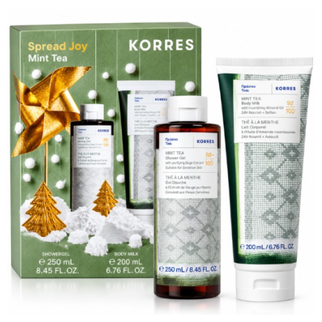 Korres Spread Joy Mint Tea Σετ με Αφρόλουτρο 250ml & Γαλάκτωμα Σώματος 200ml