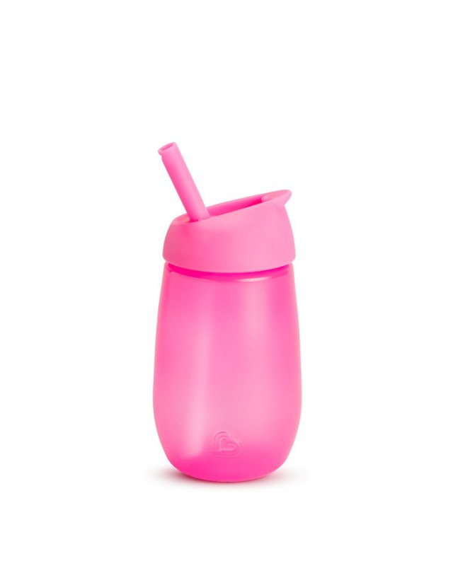 Simple Clean Straw Cup Pink 296ml - Παιδικό κύπελλο με καλαμάκι
