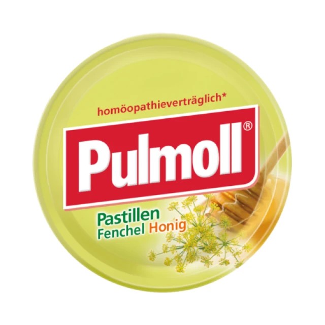 Pulmoll Fenel & Honey 75g – Παστίλιες Λαιμού με Μέλι & Μάραθο