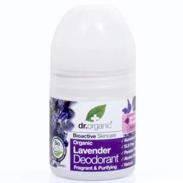 Doctor Organic Lavender Deodorant 50ml - Αποσμητικό σε μορφή Roll-on με Βιολογική Λεβάντα