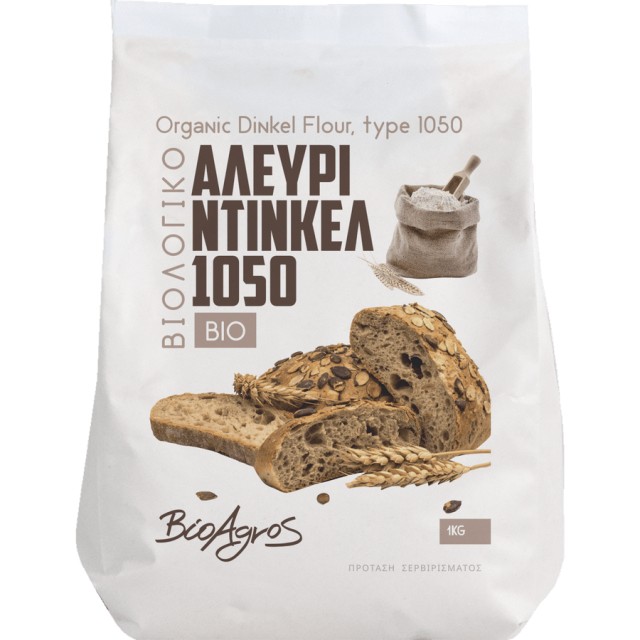 Βιοαγρός Bio Αλεύρι Ντίνκελ Λευκό 1050 1kg