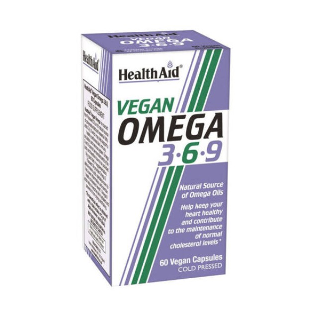 Health Aid Vegan Omega 369 60caps – Συμπλήρωμα με Λιπαρά Οξέα Ωμέγα 3 6 9