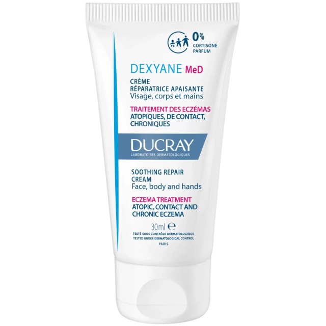 Ducray Dexyane MeD Creme Reparatrice Apaisante 30ml - Κρέμα Κατά των Ατοπικών Εξ Επαφής & Χρόνιων Εκζεμάτων