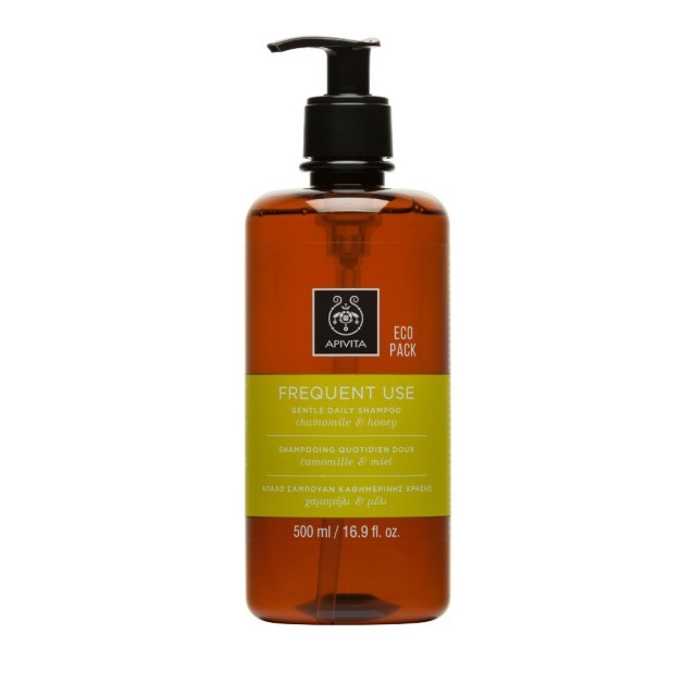 Apivita Gentle Daily Frequent Use Shampoo 500ml - Απαλό σαμπουάν καθημερινής χρήσης με χαμομήλι & Μέλι