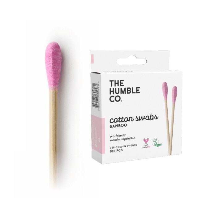 THE HUMBLE CO. Cotton Swabs - Βαμβακερές μπατονέτες από Bamboo - ΛΕΥΚΟ
