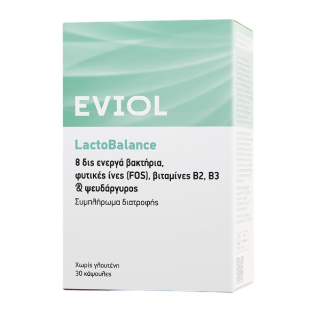 Eviol LactoBalance Προβιοτικό Συμπλήρωμα Διατροφής για την Εντερική Χλωρίδα & το Πεπτικό Σύστημα 30 Κάψουλες