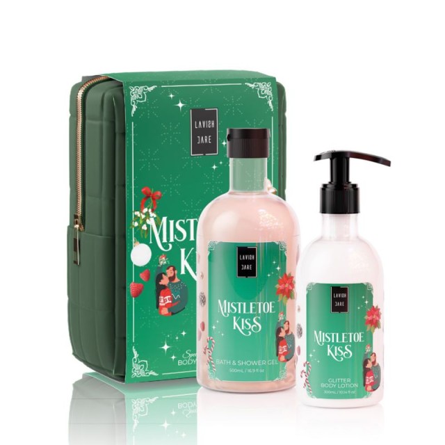 Lavish Care Mistletoe Kiss Christmas Set Shower Gel 500ml & Body Lotion 300ml