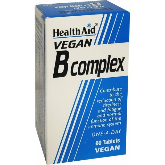 Health Aid Vegan B-Complex 60 tabs -Συμπλήρωμα με Σύμπλεγμα Βιταμινών Β