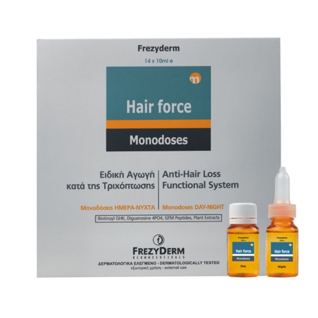 Frezyderm Hair Force Monodoses Day/Night 14x10 ml - Αγωγή κατά της τριχόπτωσης