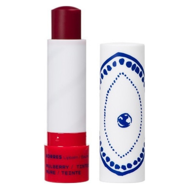 Korres Lip Balm Tinted B 4,5g - Ενυδατική Φροντίδα για τα Χείλη με Κοκκινα Μουρα