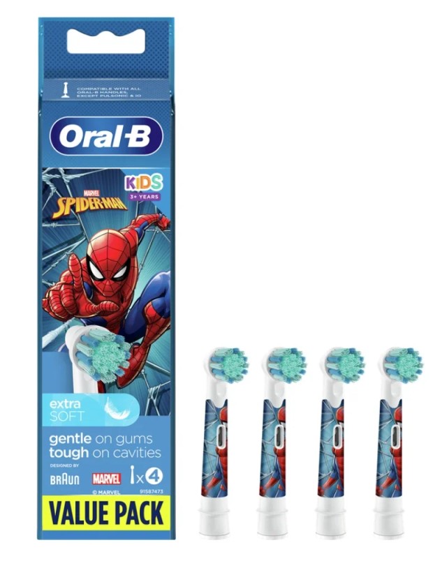 Oral-B Kids Spiderman 4τμχ – Ανταλλακτικές Κεφαλές