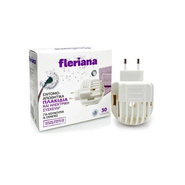 Power Health Fleriana 30 πλακίδια - Εντομοαπωθητικά Πλακίδια & Ηλεκτρική Συσκευή για Κουνούπια & Σκνίπες