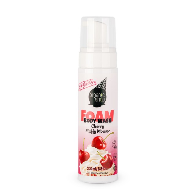 Natura Siberica Organic Shop Cherry Body Wash Foam 200ml - Αφρόλουτρο σε Μορφή Αφρού Κεράσι