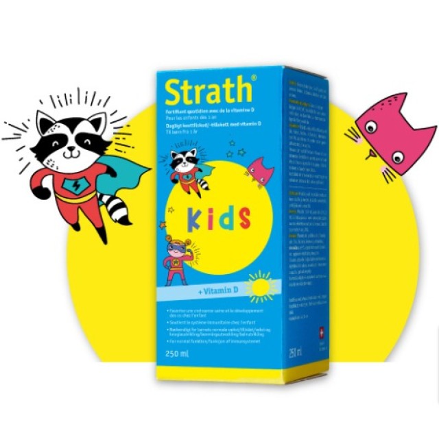 Strath Kids Original + Vitamin D3 250ml – Πολυβιταμινούχο Φυσικό Σιρόπι από Φυτική Μαγιά