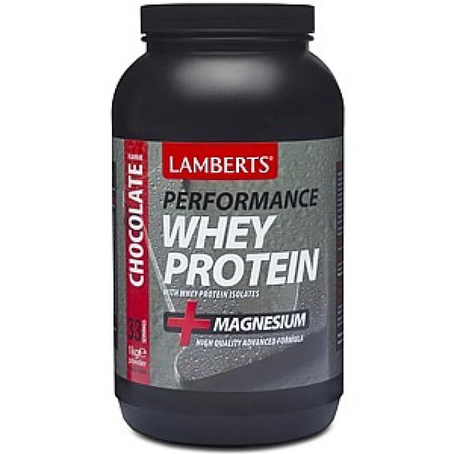 Lamberts Performance Whey Protein 1000gr with Magnesium - Πρωτεΐνη ορού Γάλακτος με Μαγνήσιο, Γεύση Σοκολάτα