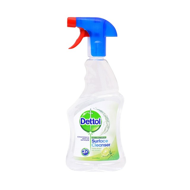 Dettol Surface Cleanser Lime & Mint 500ml - Αντιβακτηριδιακό Σπρέι Καθαρισμού